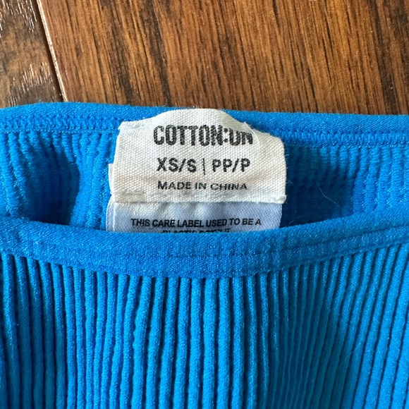 Cotton On Blue Sleeveless Crop Tank - Picture 3 of 5